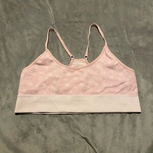 Pink Racerback Bra with Adjustable Straps